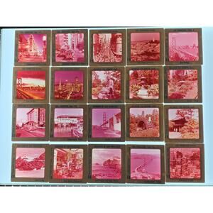 Vtg Pana Vue Souvenir San Francisco 35mm Slides Lot Of 20 Golden Gate Streetcars